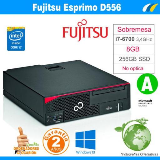 i7-6700 - 8GB- 256GB SSD - Fujitsu Esprimo D556 Sobremesa