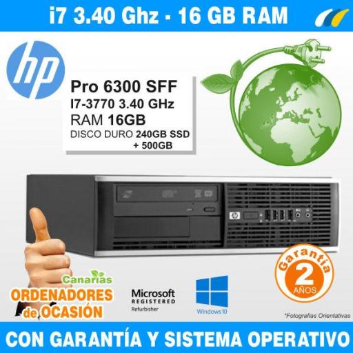 Intel Core i7-3770 3.40 GHz 16GB - HP COMPAQ PRO 6300 SFF [0]