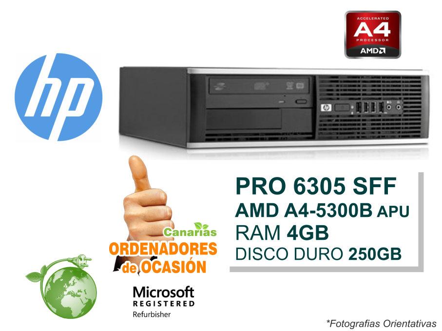 jueves Oceano cómodo Ordenador barato HP Compaq Pro 6305 SFF AMD A4-5300B APU de segunda mano
