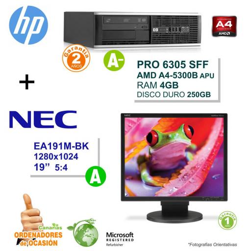 HP Pro 6005 SFF A4-5300B + NEC 19'' EA191M-BK [0]