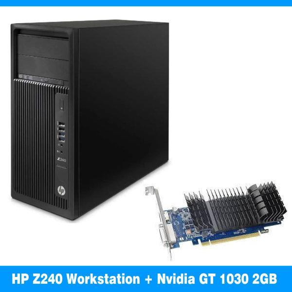Xeon E3-1275 V5 | 32GB | 500GB SSD M.2 | HP Z240 Tower Workstation | NVIDIA GeForce GT 1030