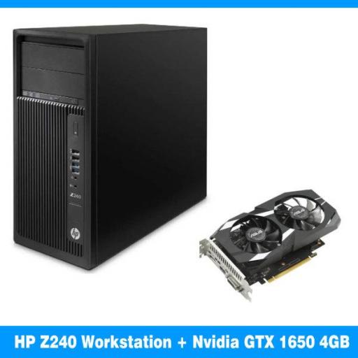 Xeon E3-1275 V5 | 32GB | 500GB SSD M.2 | HP Z240 Tower Workstation | NVIDIA GeForce GTX 1650 OC