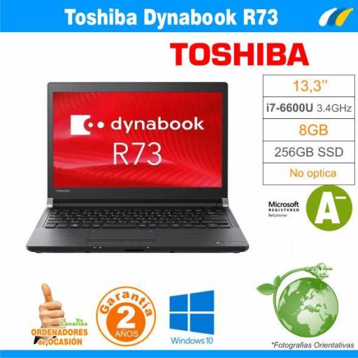 i7-6600U - 8GB - 256GB - Toshiba dynabook R73 - Grado A- [0]