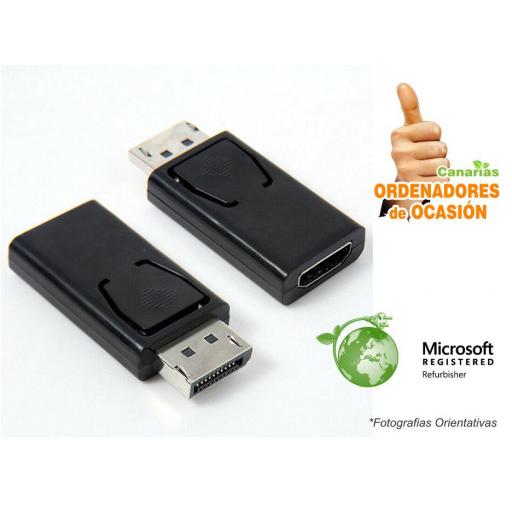 Display Port DP Macho a HDMI Hembra Adaptador Convertidor Cable Para HDTV PC [0]