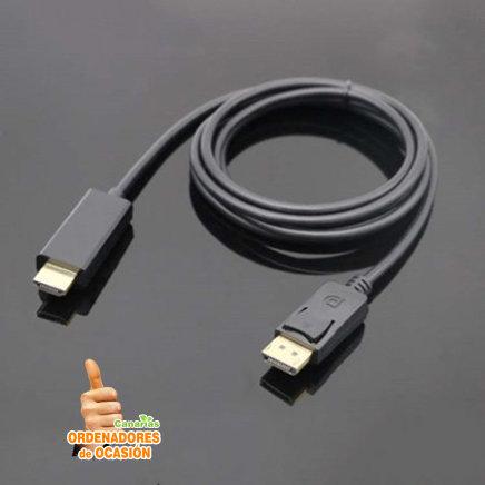 Cable Adaptador Display Port DP Macho a HDMI Macho 1.8 M.