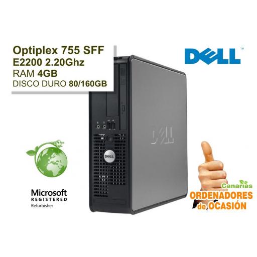  Intel DualCore E2200 2.20GHz 4GB 160GB - Dell Optiplex 755 SFF [0]