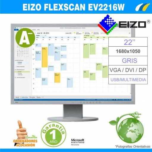EIZO FlexScan EV2216W Gris A-