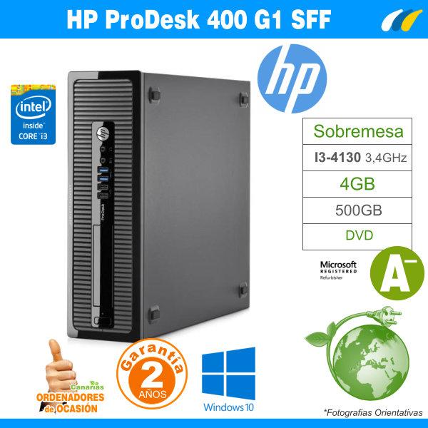 Intel Core i3-4130 3,40GHz - 4GB - 500GB - HP PRODESK 400 G1 SFF - Grado A-