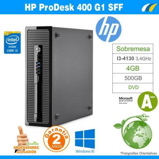 Intel Core i3-4130 3,40GHz - 4GB - 500GB - HP PRODESK 400 G1 SFF - Grado A- [0]
