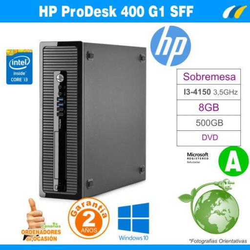 Intel Core i3-4150 3,50GHz - 8GB - 500GB - HP PRODESK 400 G1 SFF [0]