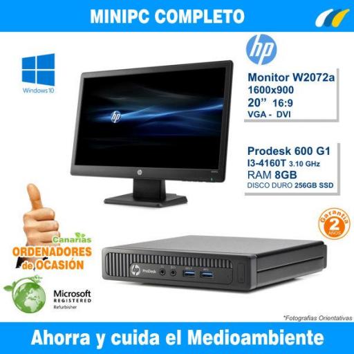 HP PRODESK 600 G1 DM + Monitor HP W2072a LED [0]