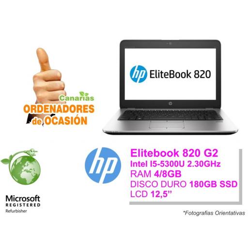Intel I5-5300U – 4GB – 180GB SSD - HP Elitebook 820 G2 [0]