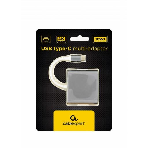 GEMBIRD ADAPTADOR USB-C A MULTI (USB-C/HDMI/USB 3.0) SILVER A-CM-HDMIF-02-SG [0]