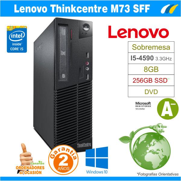Ordenador semitorre barato LENOVO THINKCENTRE M73 SFF Intel Core I5-4590 de  segunda mano