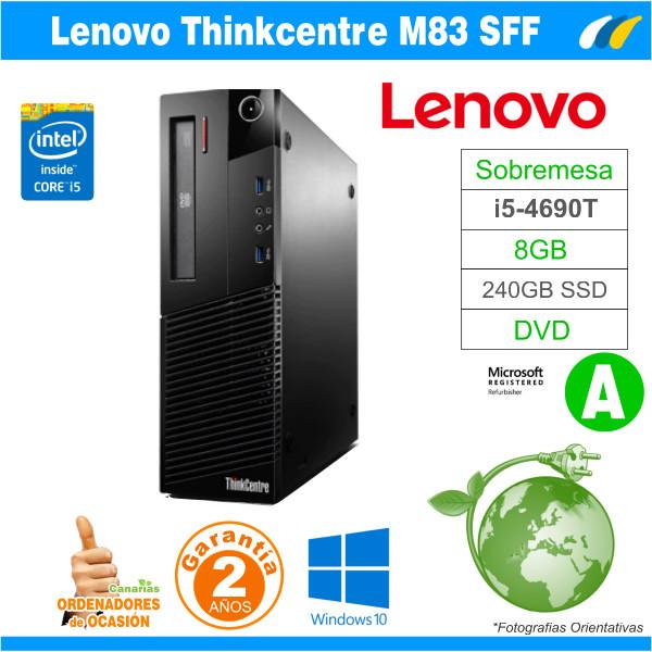 Intel Core I5-4690T - 8GB - 240GB SSD  - ​​LENOVO THINKCENTRE M83 SFF
