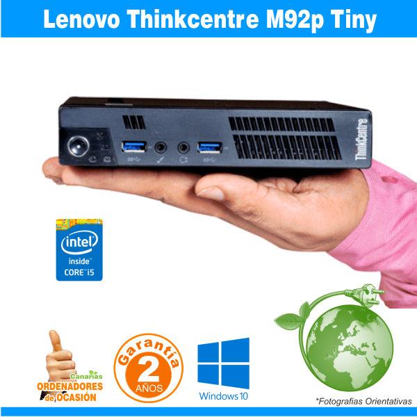 Intel i5-3470T hasta 3.60 GHz - 8GB - 256GB SSD - ​​LENOVO THINKCENTRE M92p Tiny