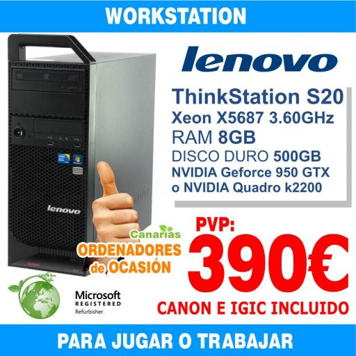 LENOVO WorkStation S20 Tower Xeon X5687 3.6 GHz [0]