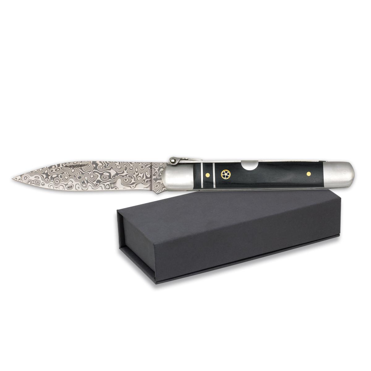 Navaja Machete Nº1 Stamina Negra Acero Damasco