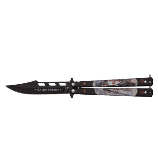 Navaja Abanico Albainox Templario Negro