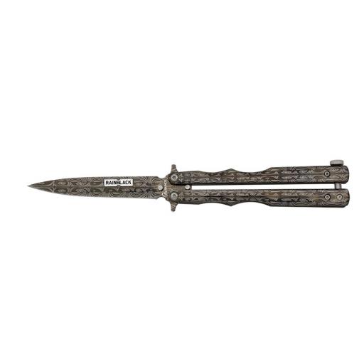 Navaja Abanico Albainox RainBlack Funda Terciopelo