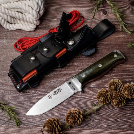 Cuchillo Supervivencia CUDEMAN MT5 Canvas Verde Kit Supervivencia