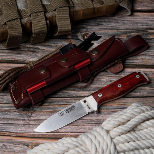 Cuchillo Supervivencia CUDEMAN MT5 Cocobolo Kit Supervivencia