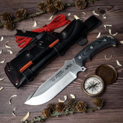Cuchillo de Supervivencia CUDEMAN ENTRESIERRAS Kit Supervivencia