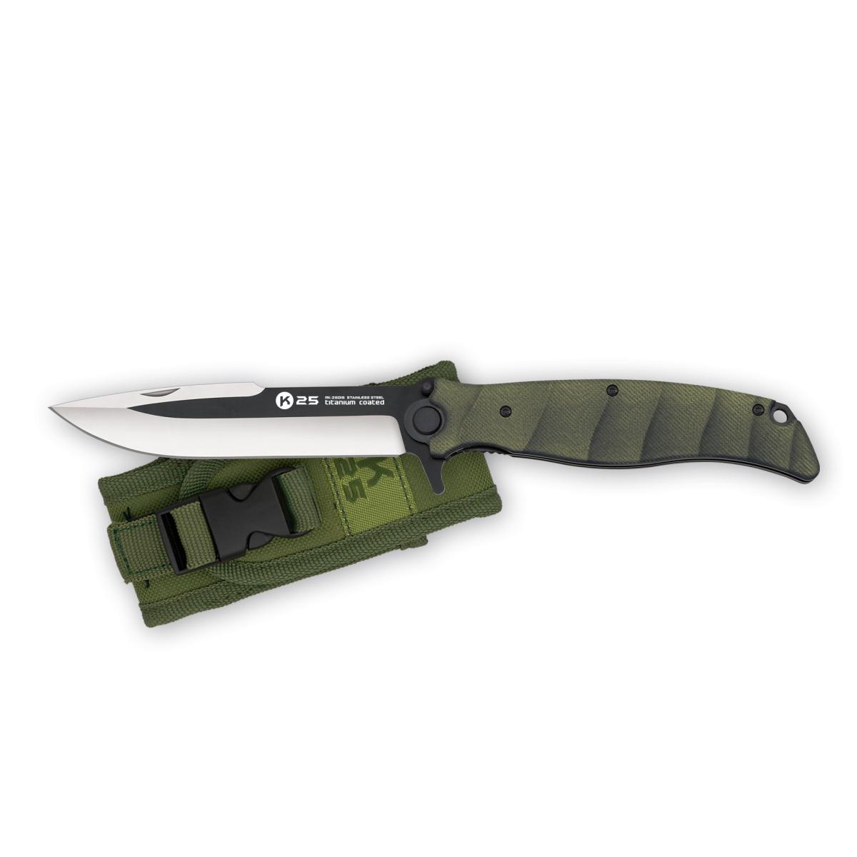 Navaja K25 G10 Verde Hoja 13 cm