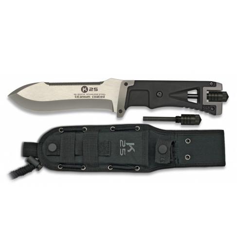 Cuchillo Tactico con Pedernal K25 Negro [0]