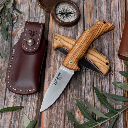 Navaja de Caza Cudeman GALATEA Funda de Cuero
