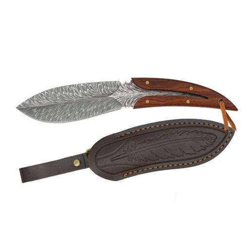 Cuchillo Caza Pluma Albainox Funda Piel