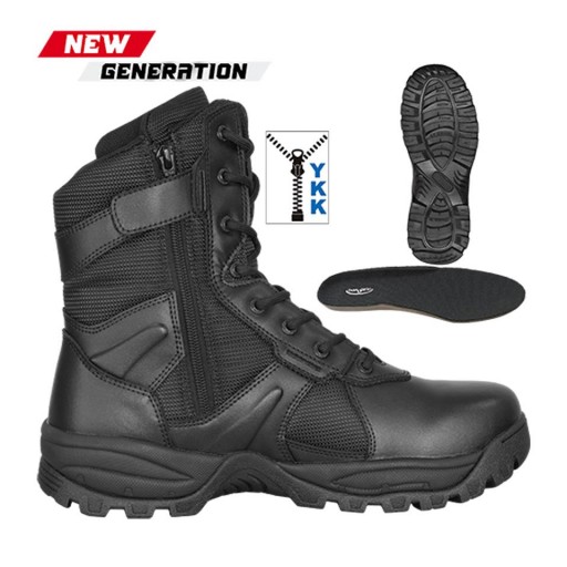 Botas Tacticas  PERFORMANCE BLACK Cremallera