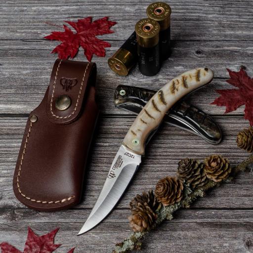 Navaja Cazorla CUDEMAN Asta Carnero Funda Cuero