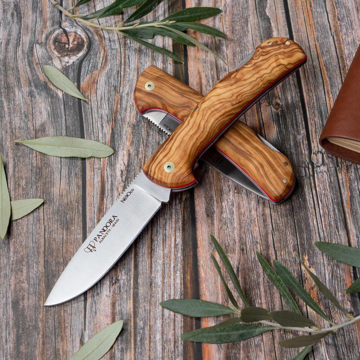 Navaja Pandora CUDEMAN Mango Olivo