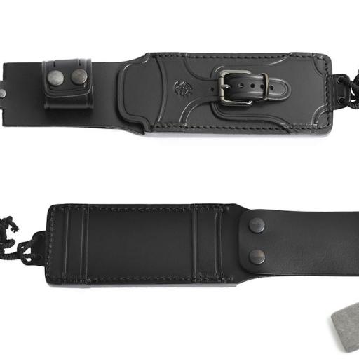 Cuchillo J&V BS9 Micarta Negra Funda Cuero [1]
