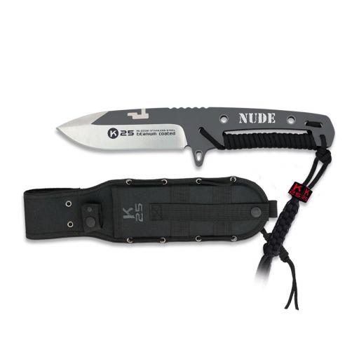 Cuchillo Táctico K25 NUDE Encordado Full Tang MOLLE