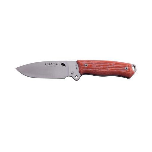 Cuchillo J&V CHACAL Micarta Naranja Funda Cordura