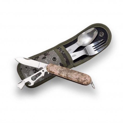 Cubierto Camping  JKR Navaja Multiusos Cuchara Tenedor [0]
