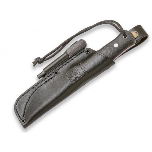  Cuchillo Bushcraft Supervivencia con Pedernal Micarta Negra JOKER Bushlord  [1]