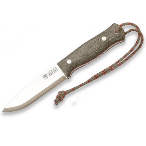 Cuchillo Bushcraft Supervivencia con Pedernal Micarta Verde JOKER Bushlord