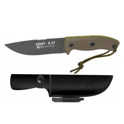 Cuchillo Outdoor K25 Army K47 Titanium Coated 13 cm