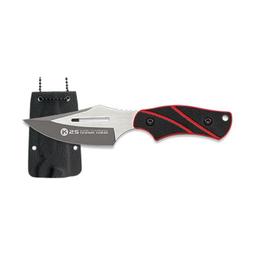 Cuchillo K25 G10 Rojo-Negro Kydex Colgante 13,5 cm [0]