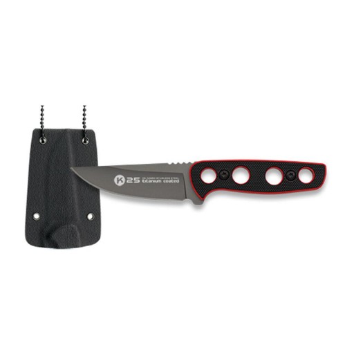 Cuchillo Compacto K25 G10 Rojo-Negro con Funda Kydex [0]