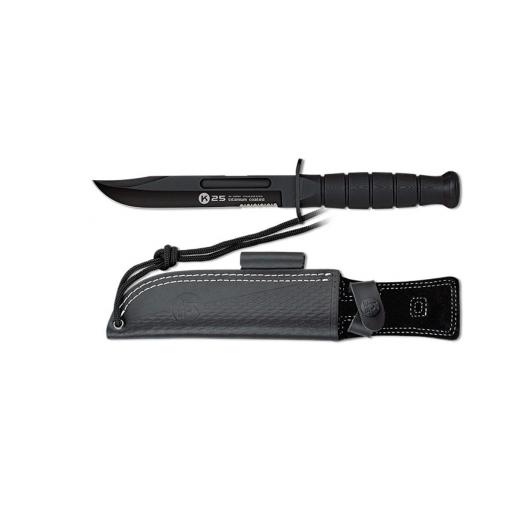 Cuchillo Táctico K25 Negro Titanium Coated con Sierra CNC