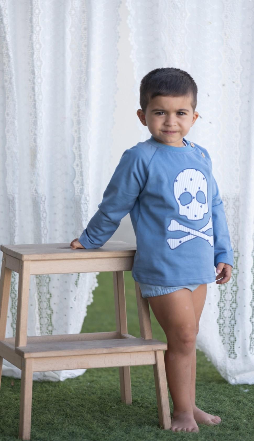 Mon Petit Bonbon-Sudadera Niño calavera y estrellas 164-165
