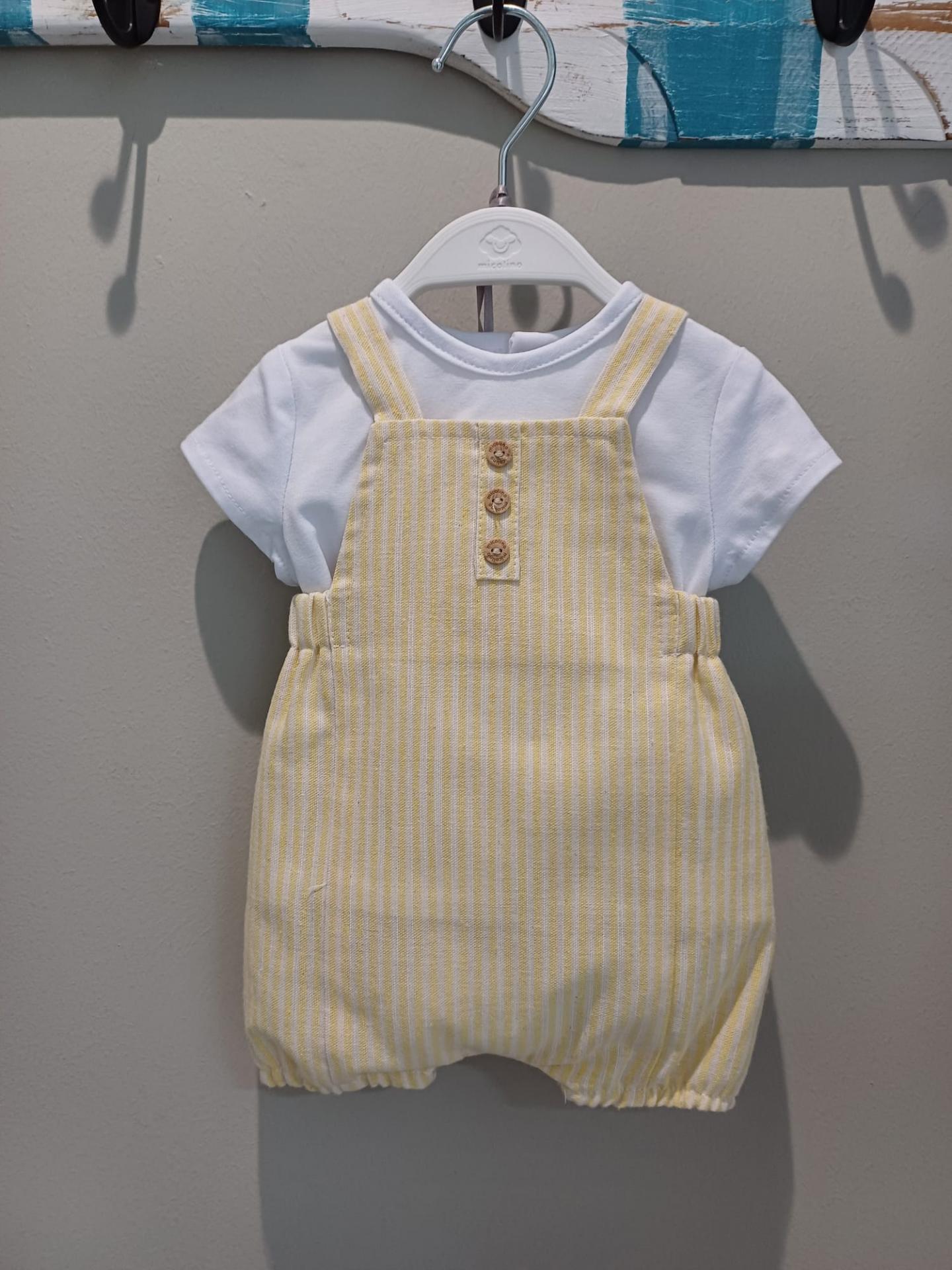 Micolino-Conjunto miseta y peto-Rayas 4622