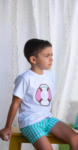 Mon Petit Bonbon- Camiseta niño flotador marine -67