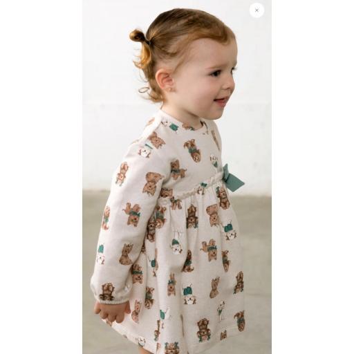 Mayoral- Vestido de felpa estampado 2938