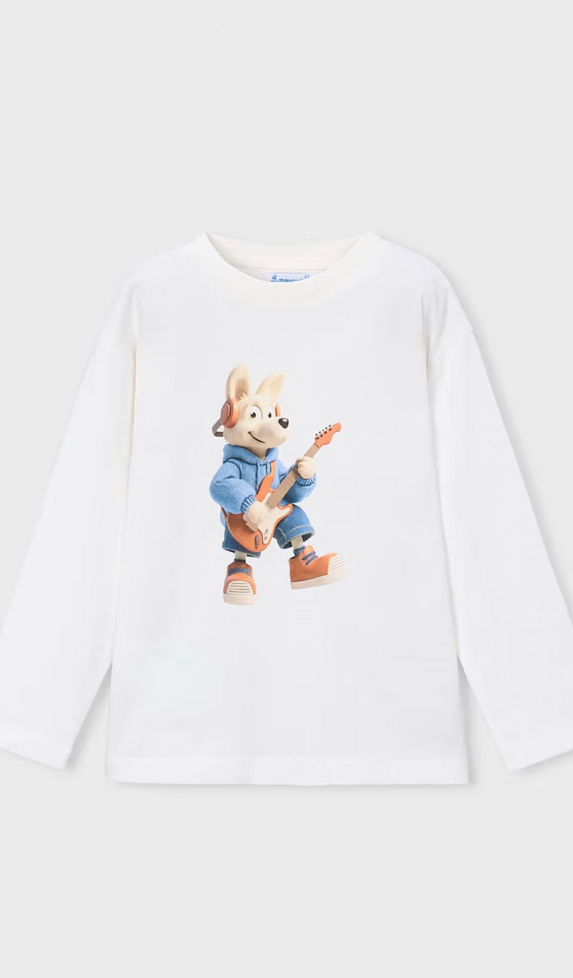 Mayoral- Camiseta m/l animal ,nata 4017