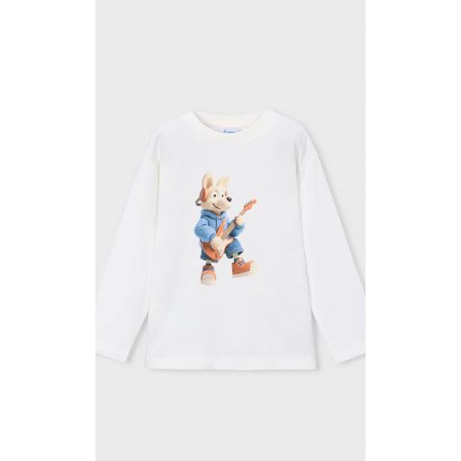 Mayoral- Camiseta m/l animal ,nata 4017 [0]